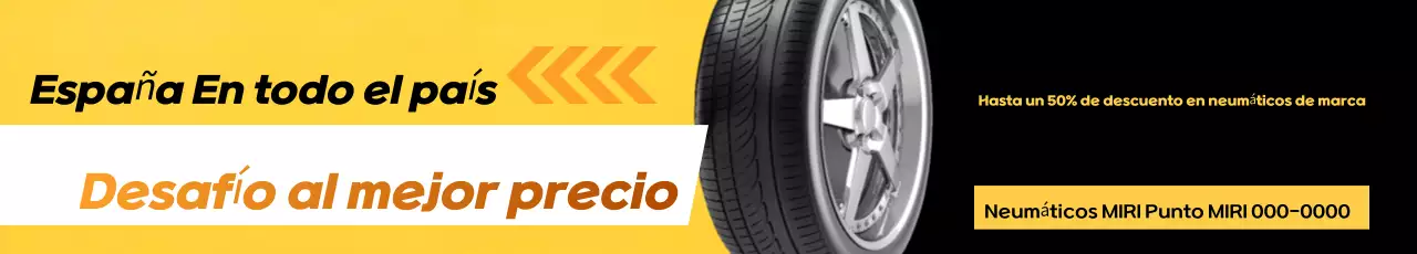 Anuncio de descuento de neumáticos limpios de Orange