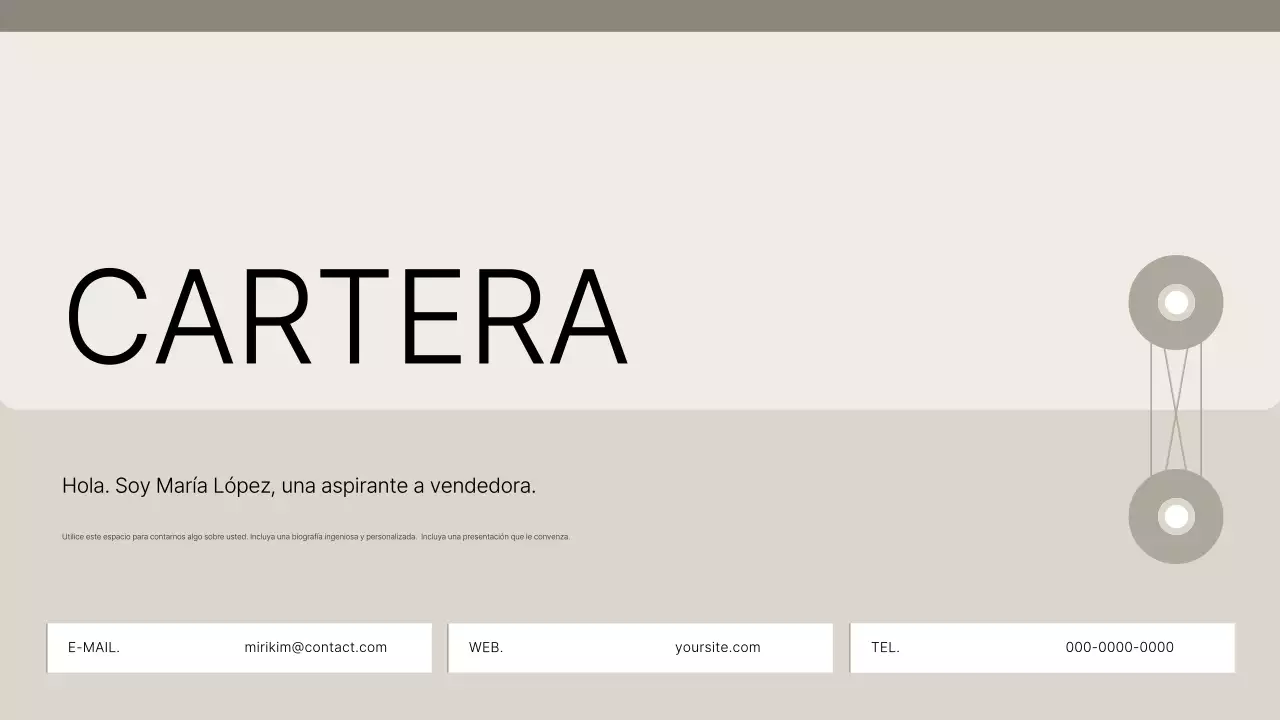 Presentamos Beige Clean Portfolio