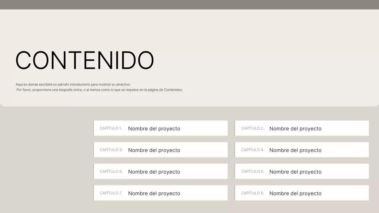 Presentamos Beige Clean Portfolio