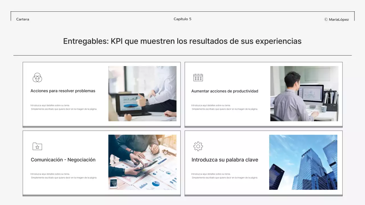 Papelería de portafolios moderna gris