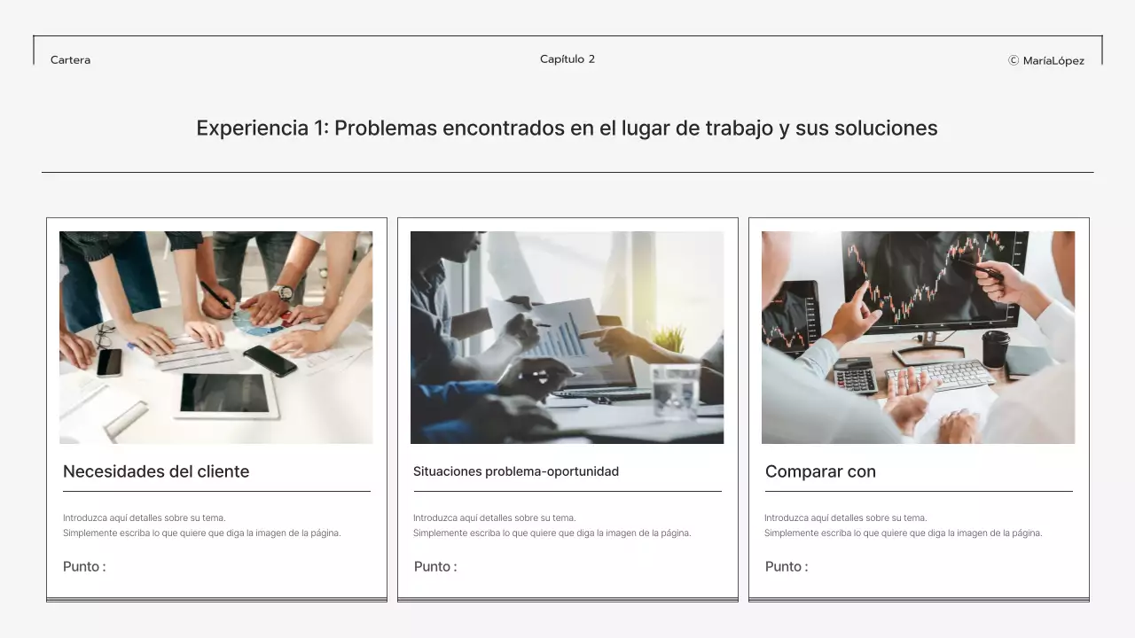 Papelería de portafolios moderna gris