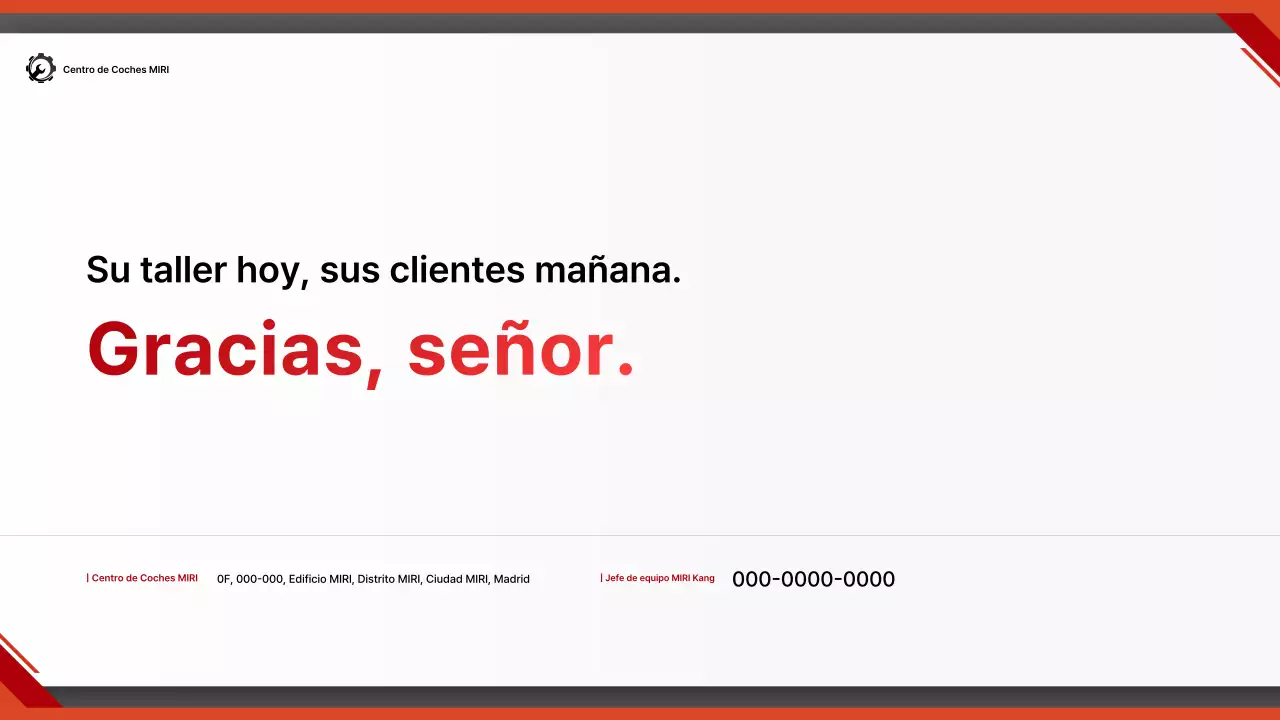 Informe del coche moderno rojo