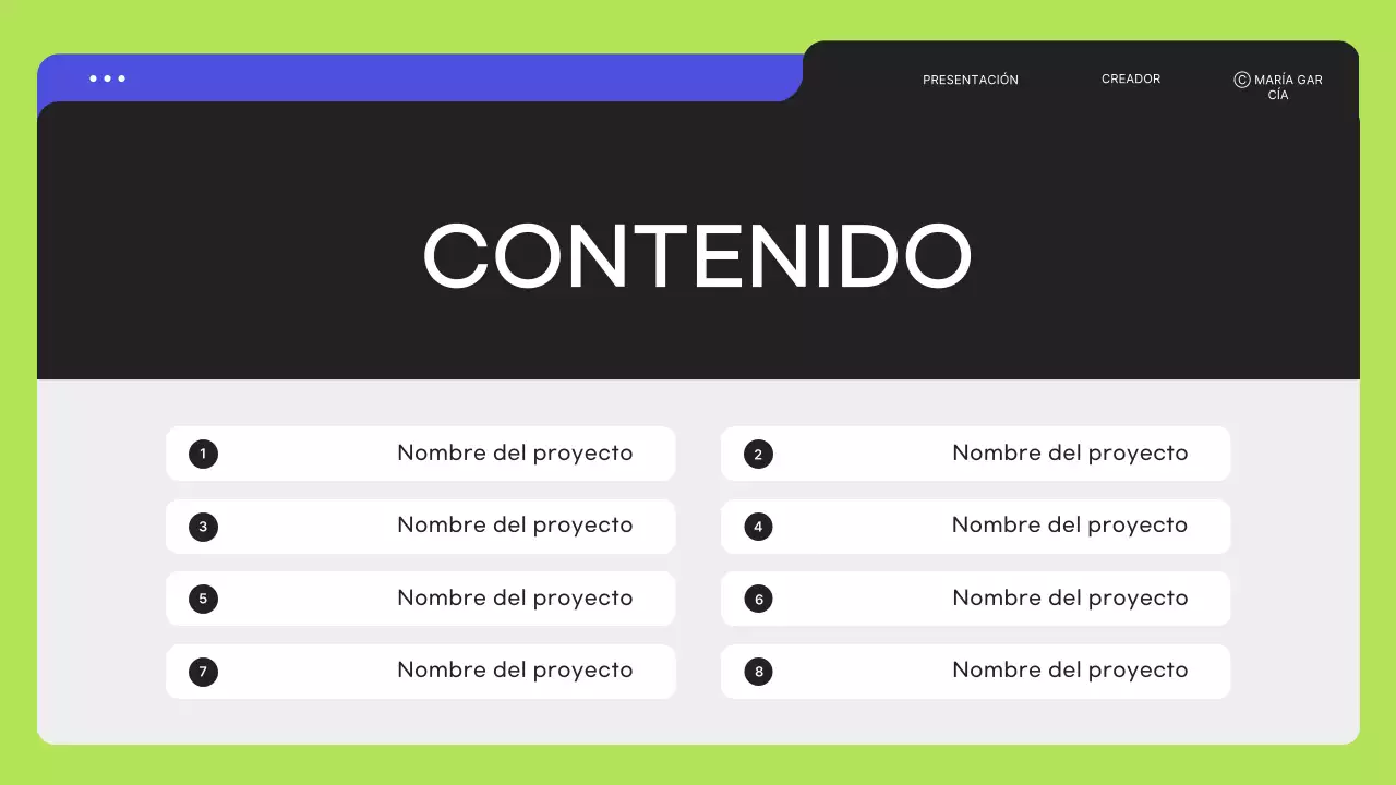 Papelería de portafolios moderna verde