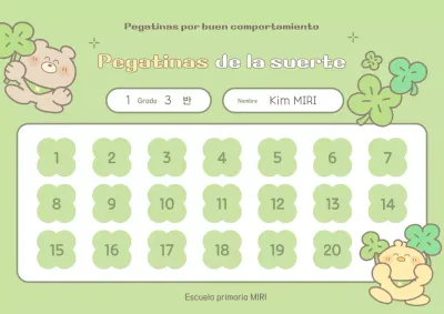 Pegatina de elogio para bebé verde