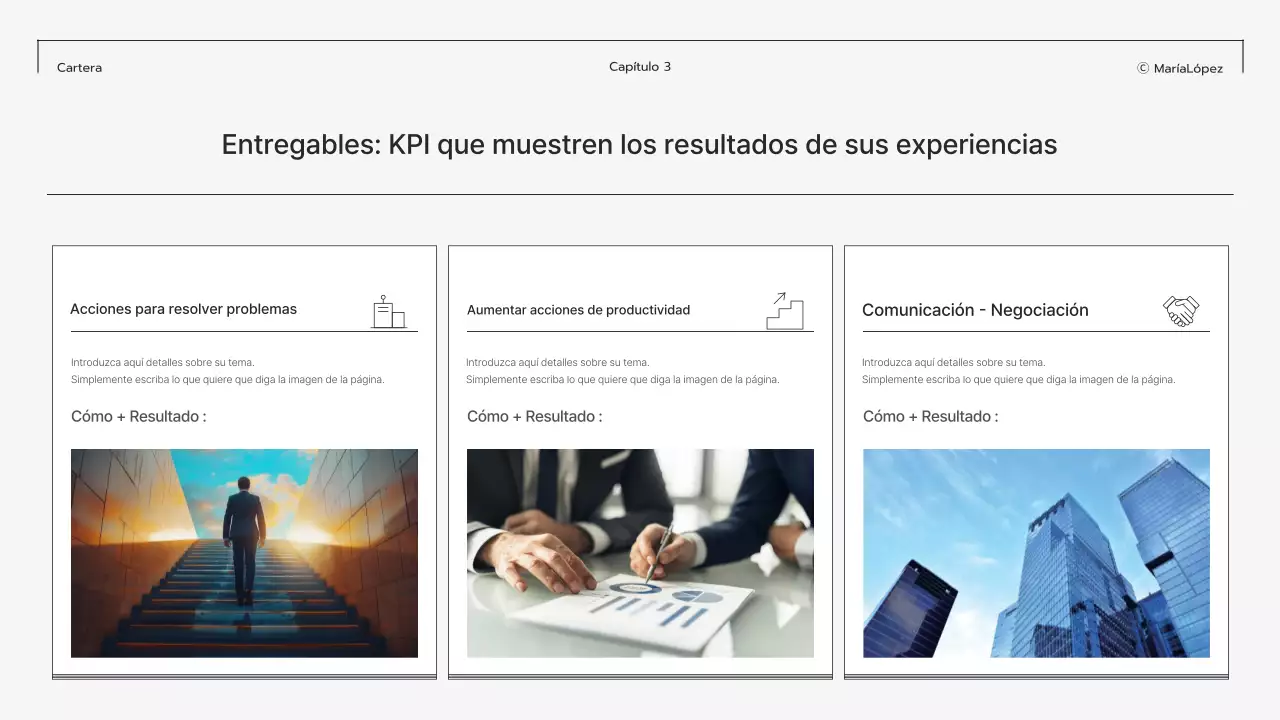 Papelería de portafolios moderna gris