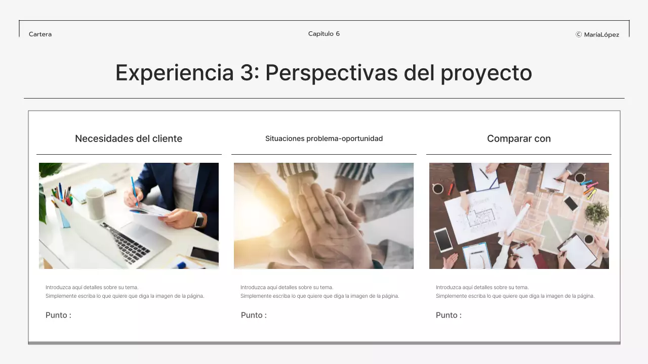 Papelería de portafolios moderna gris