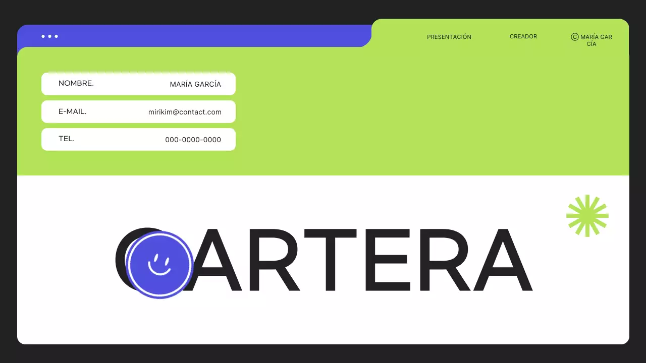 Papelería de portafolios moderna verde