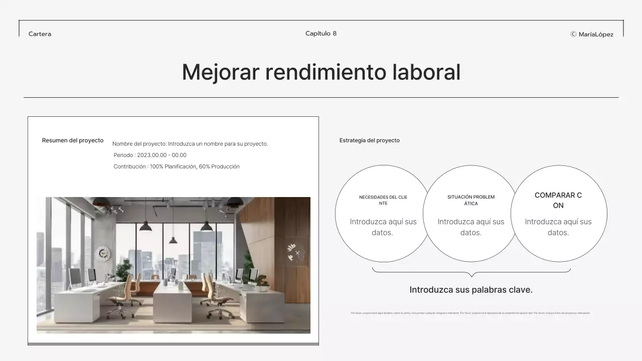 Papelería de portafolios moderna gris