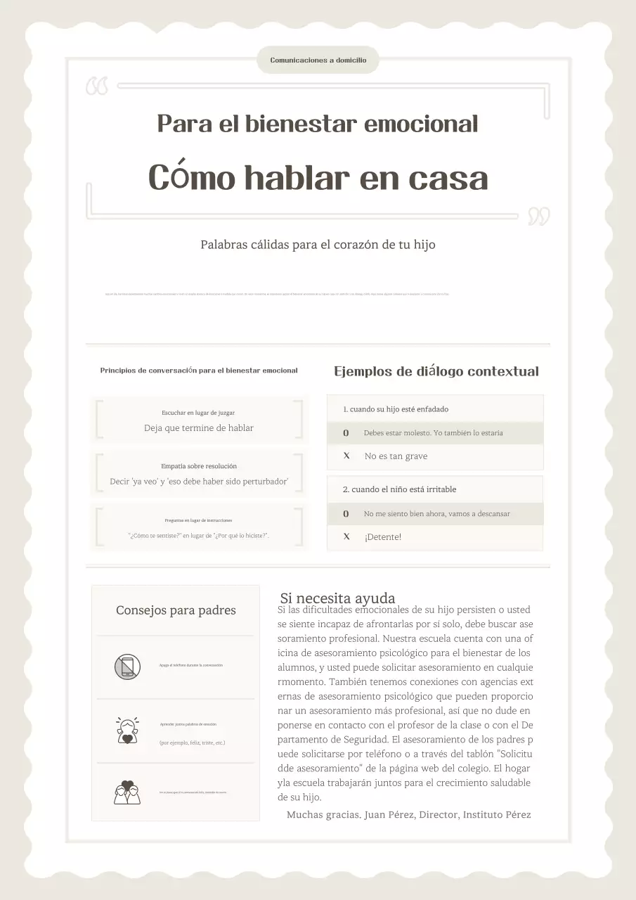 Guía de materiales educativos sencillos en beige