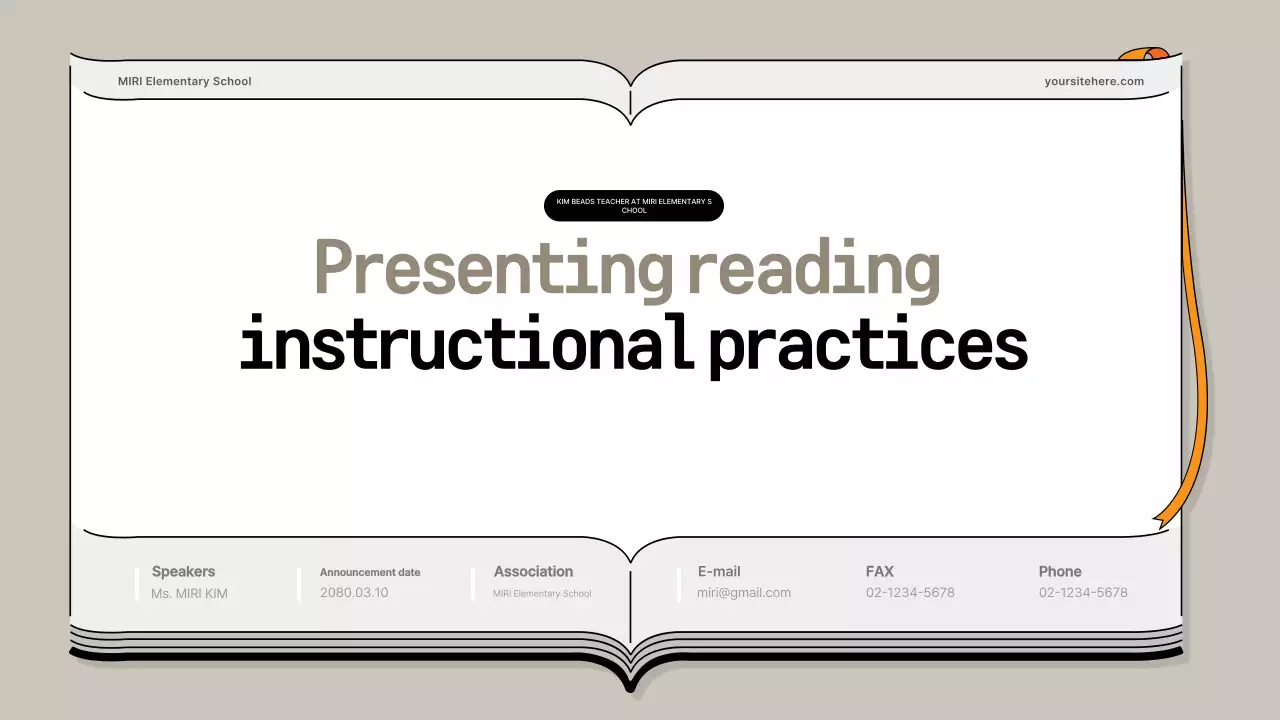 Bài thuyết trình giáo dục đơn giản màu be