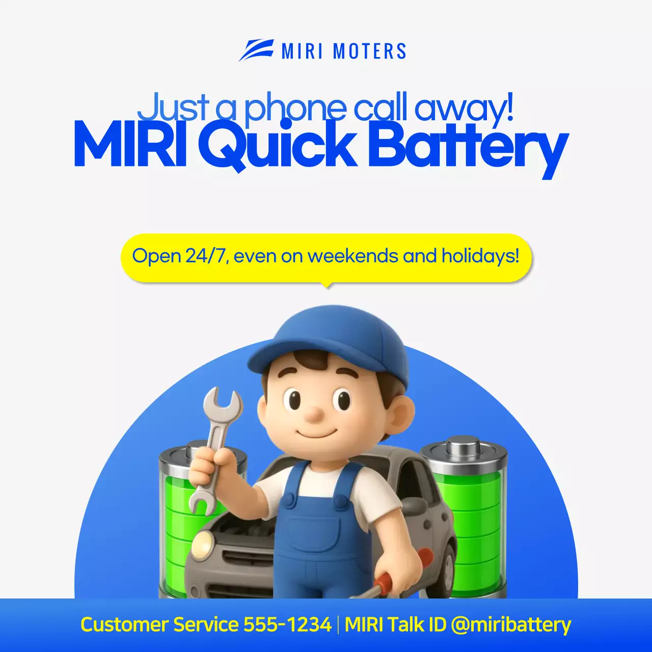 Blue Simple Car Advertisement