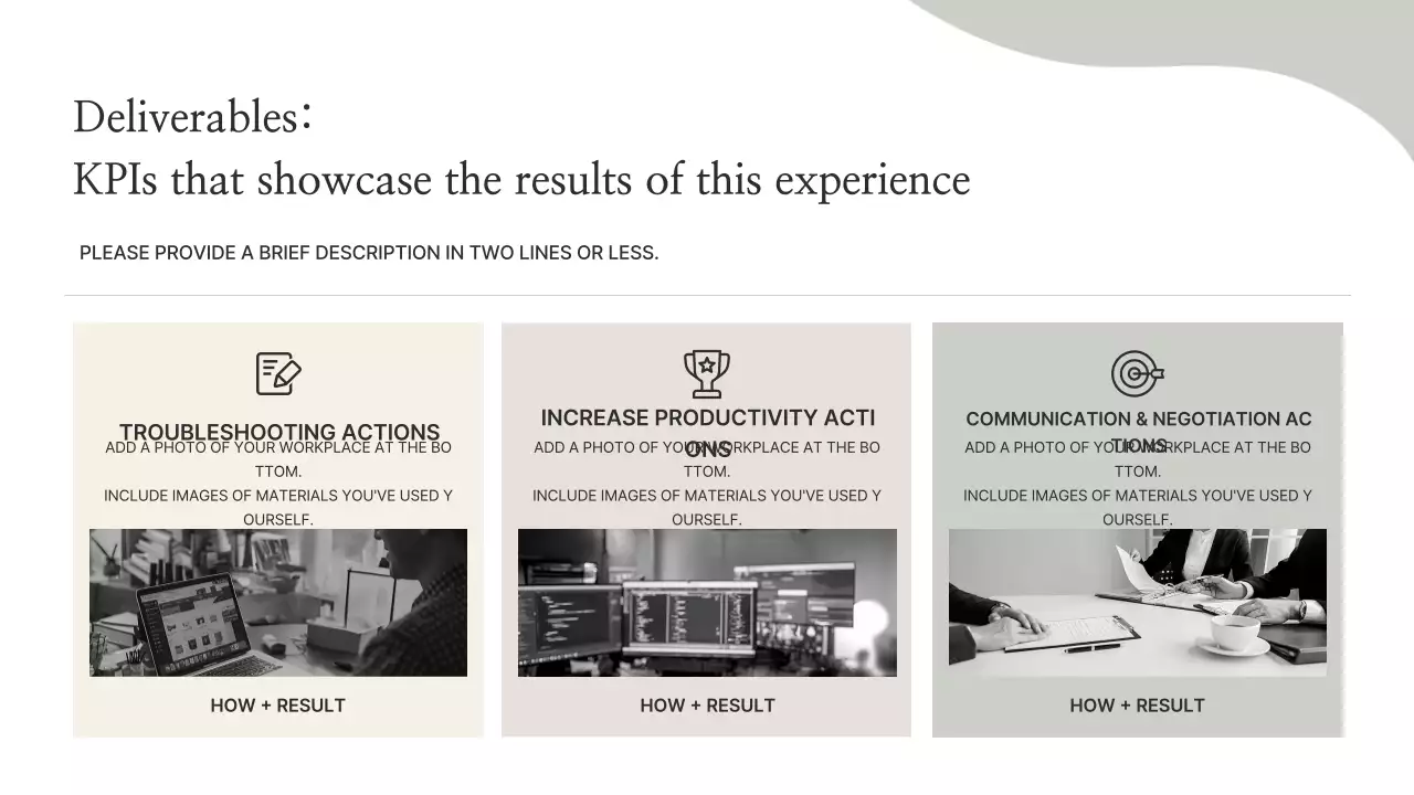 Informações sobre o portfólio minimalista bege