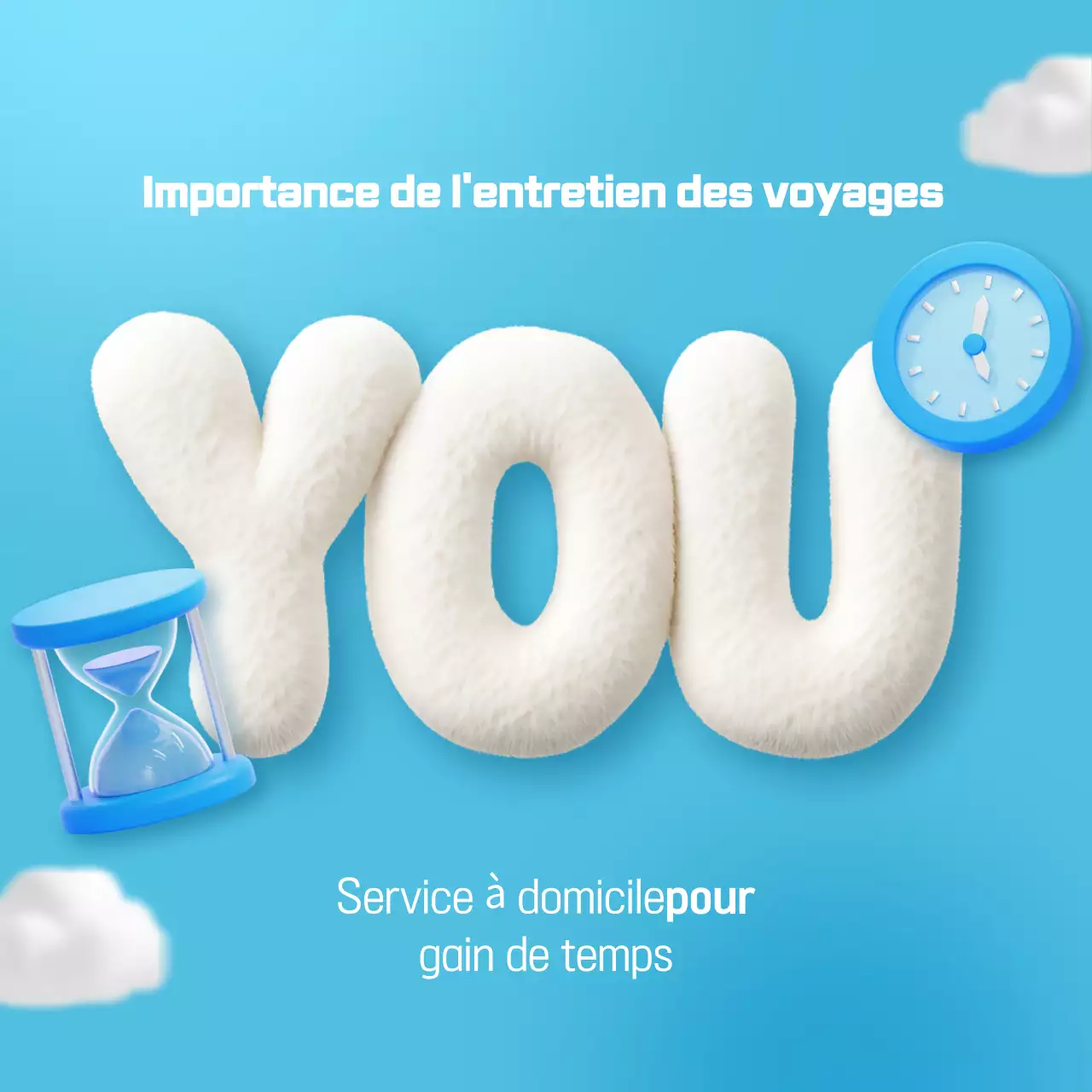 Promotion du service de voiture simple Sky Blue