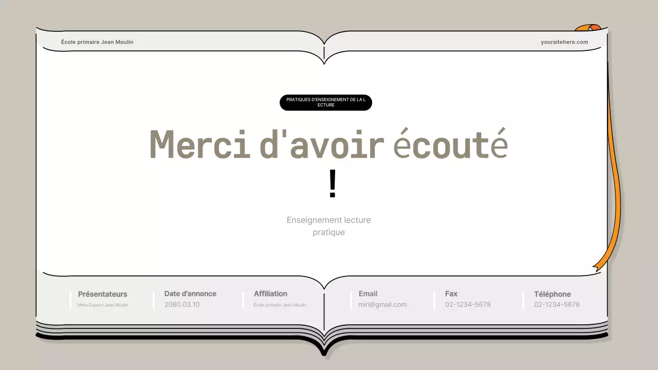 Présentation éducative simple beige