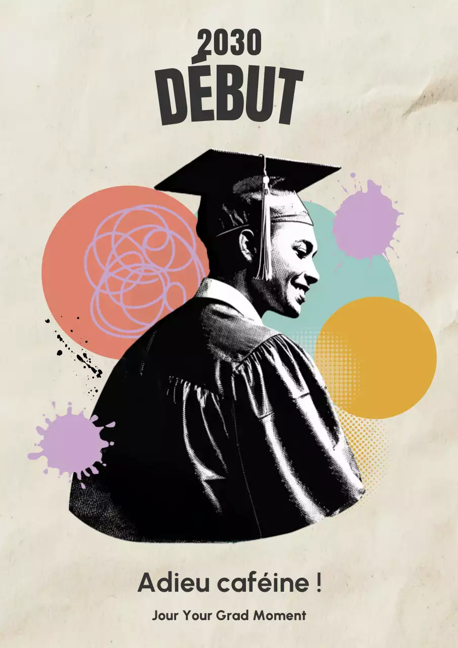 Annonce de remise des diplômes rétro beige