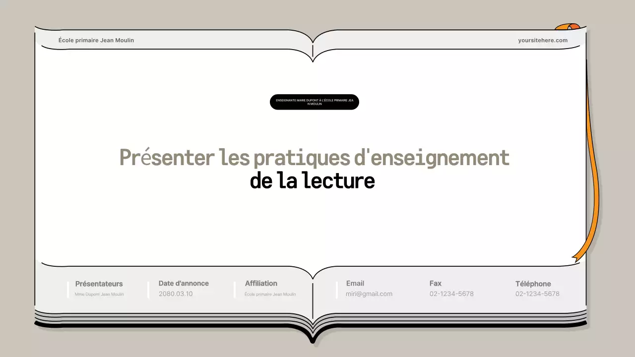 Présentation éducative simple beige
