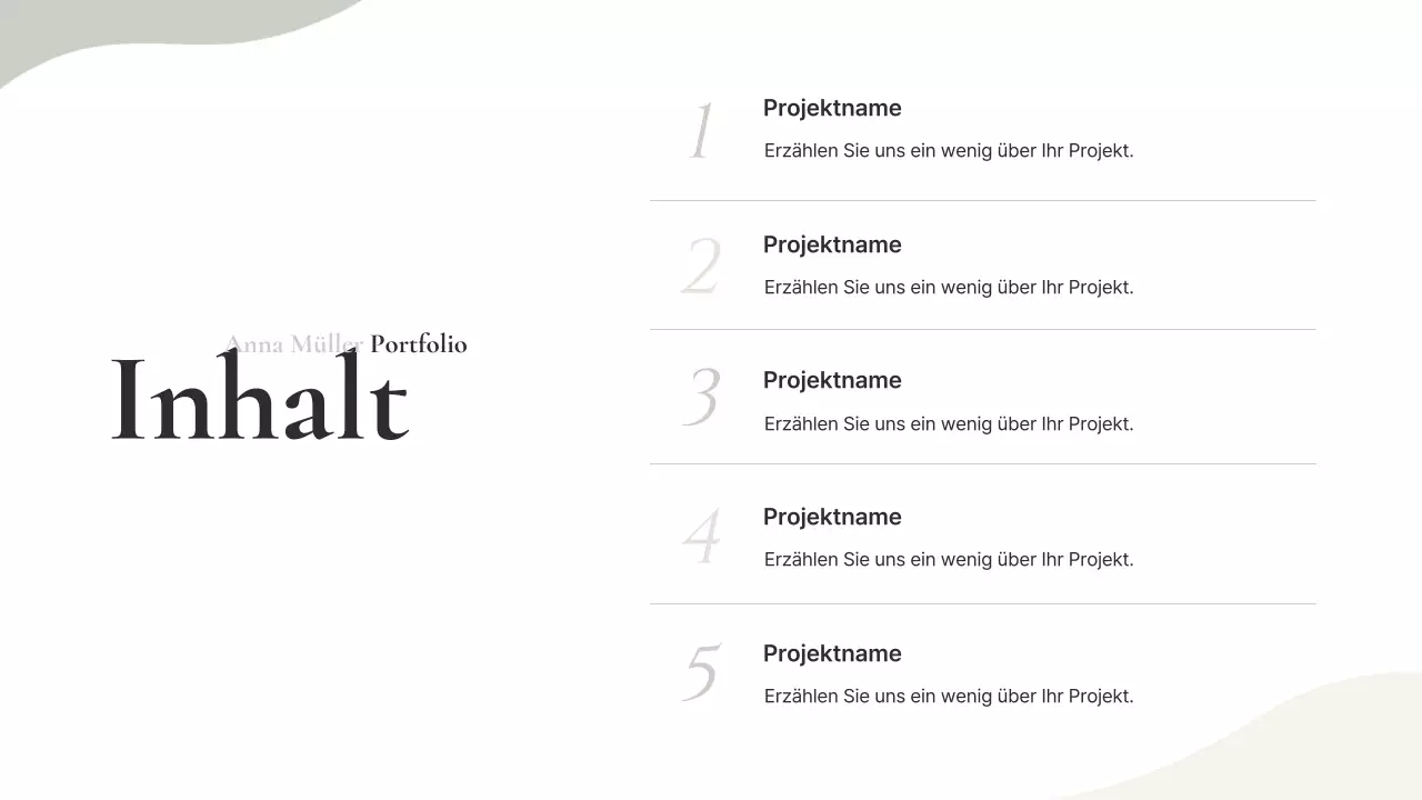 Beige Minimal Portfolio Informationen