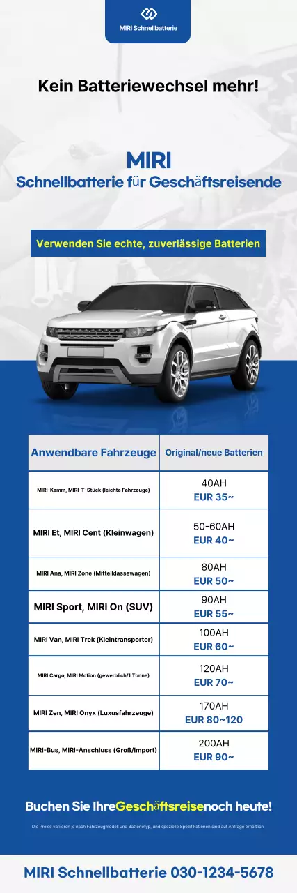Blaue moderne Autowerbung