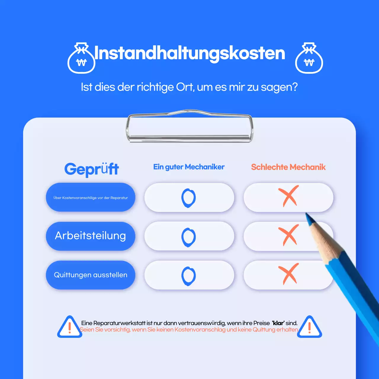 Blaue moderne Autowerbung