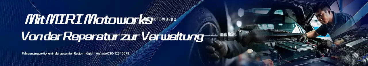 Blaue moderne Autopflege-Werbung