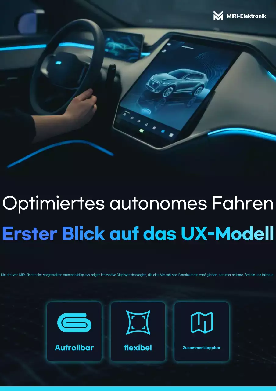 Förderung der modernen autonomen Fahrzeugtechnologie in Blau