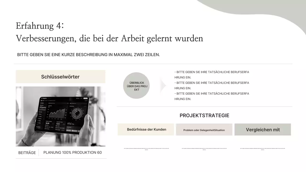 Beige Minimal Portfolio Informationen
