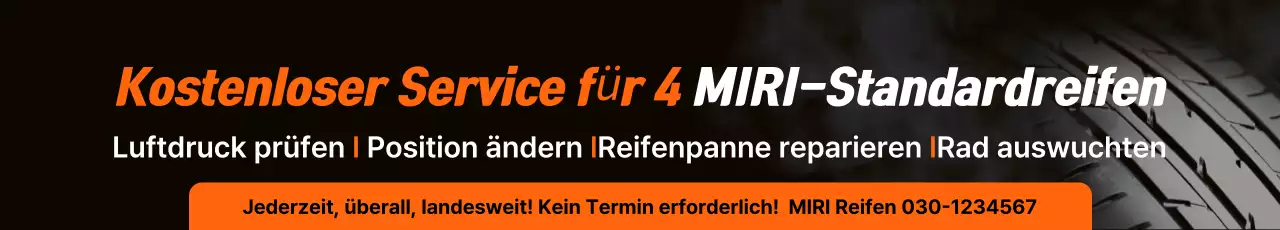 Orangefarbene moderne Reifenservice-Werbung