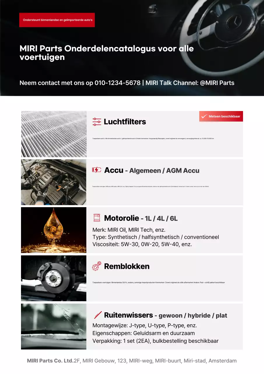 Zwarte moderne autocatalogus
