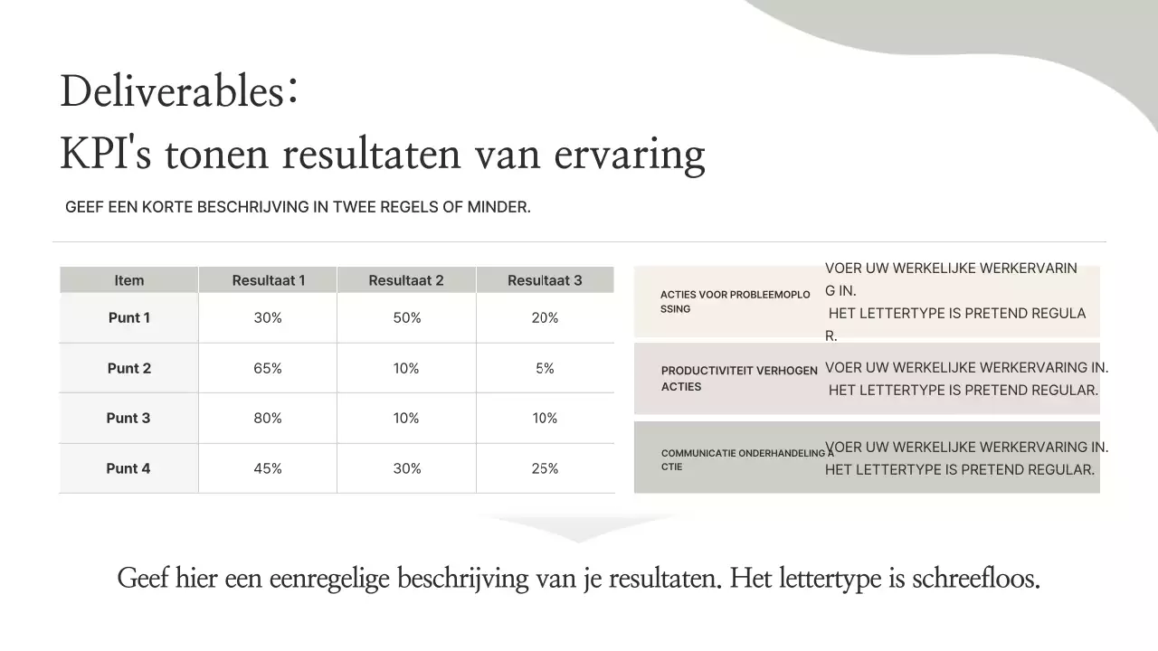 Beige Minimal Portfolio-informatie