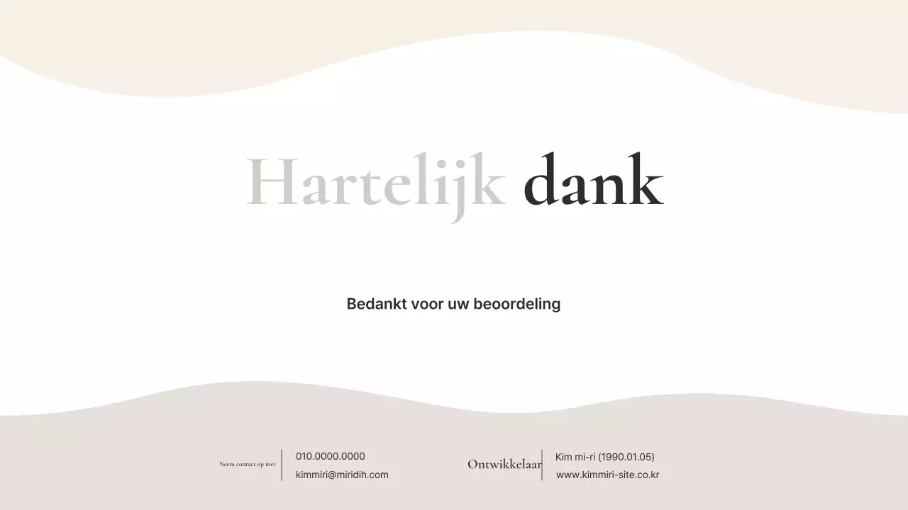 Beige Minimal Portfolio-informatie