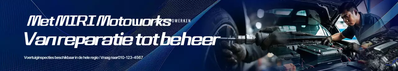 Advertentie voor blauwe moderne autoverzorging