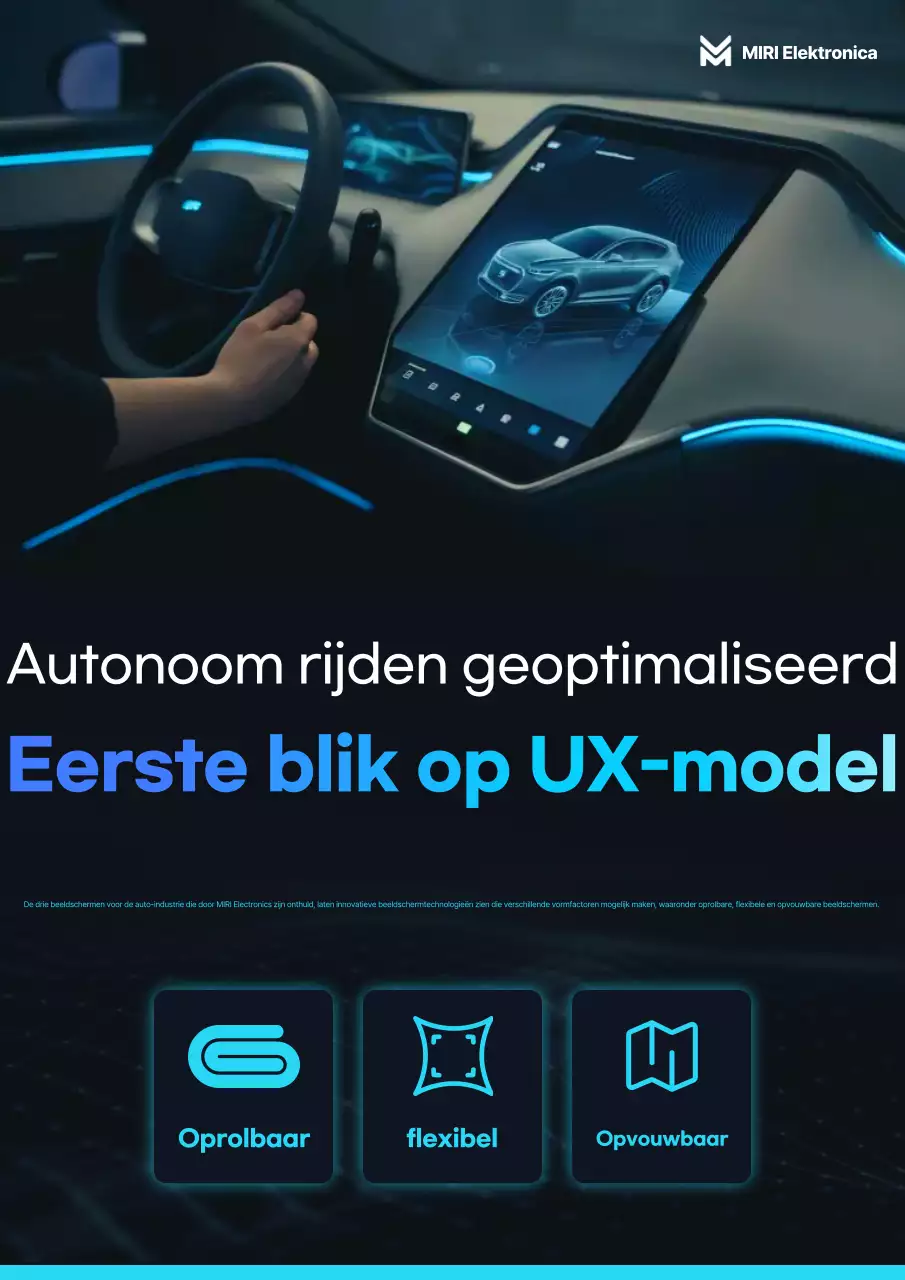 Promotie van blauwe moderne autonome voertuigtechnologie