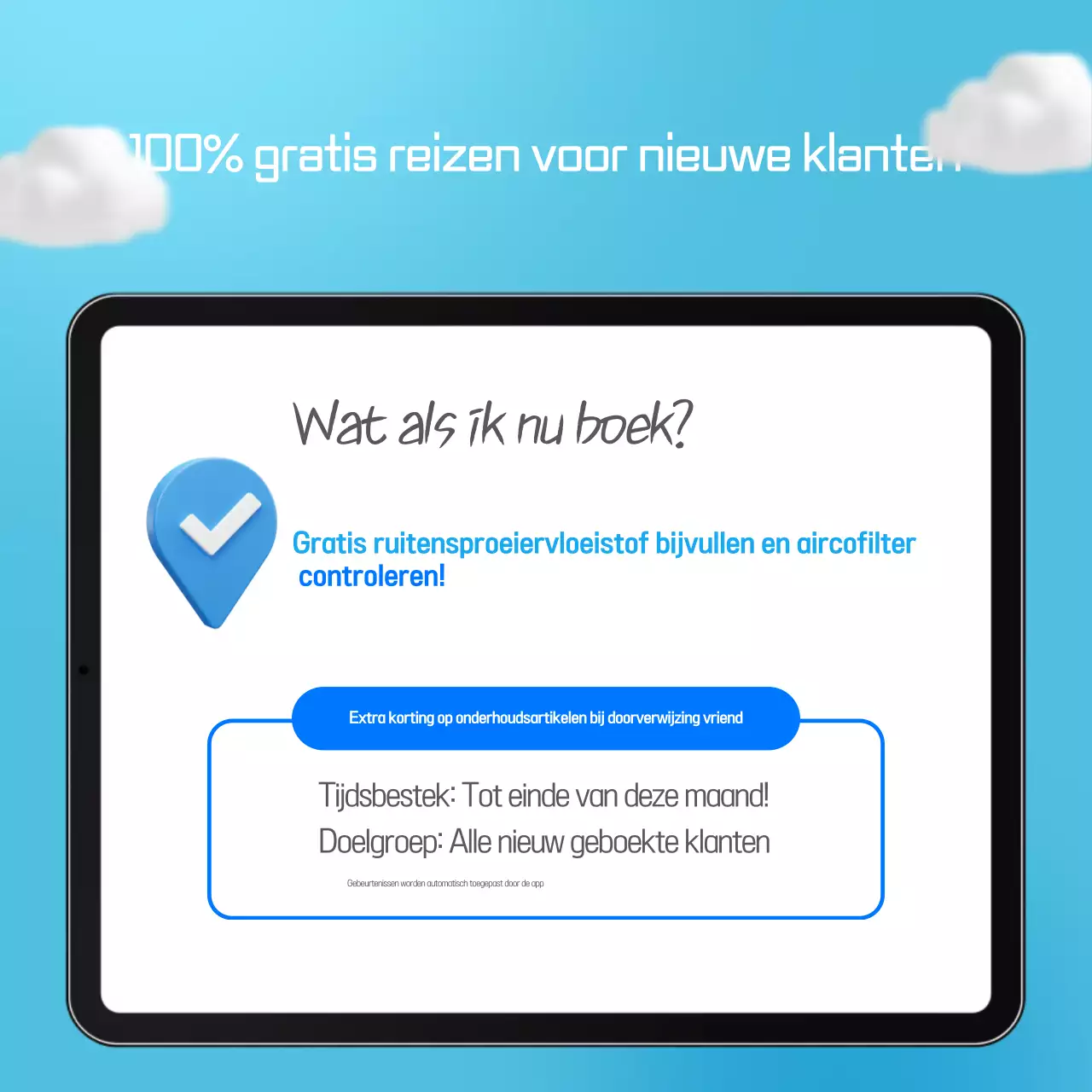 Sky Blue Simple Car Service Promotie