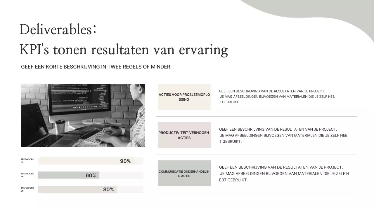 Beige Minimal Portfolio-informatie