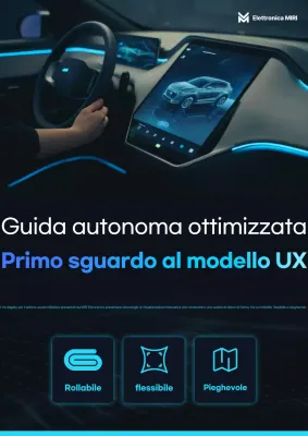 Promozione della tecnologia dei veicoli autonomi moderni blu