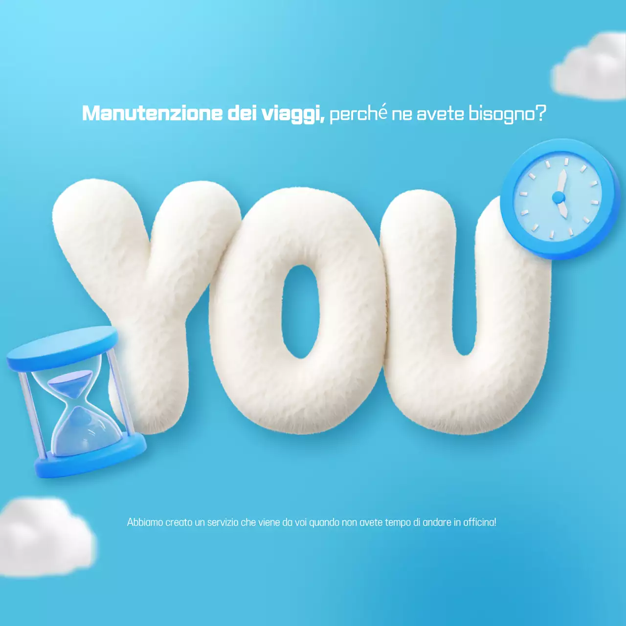 Promozione del servizio auto semplice Sky Blue