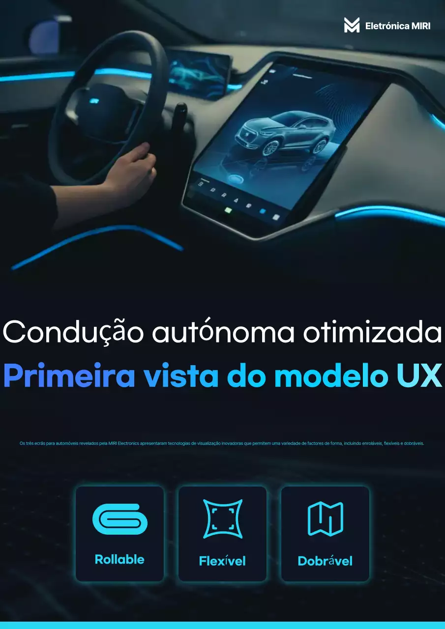 Promoção da Tecnologia de Veículos Autônomos Modernos Azuis