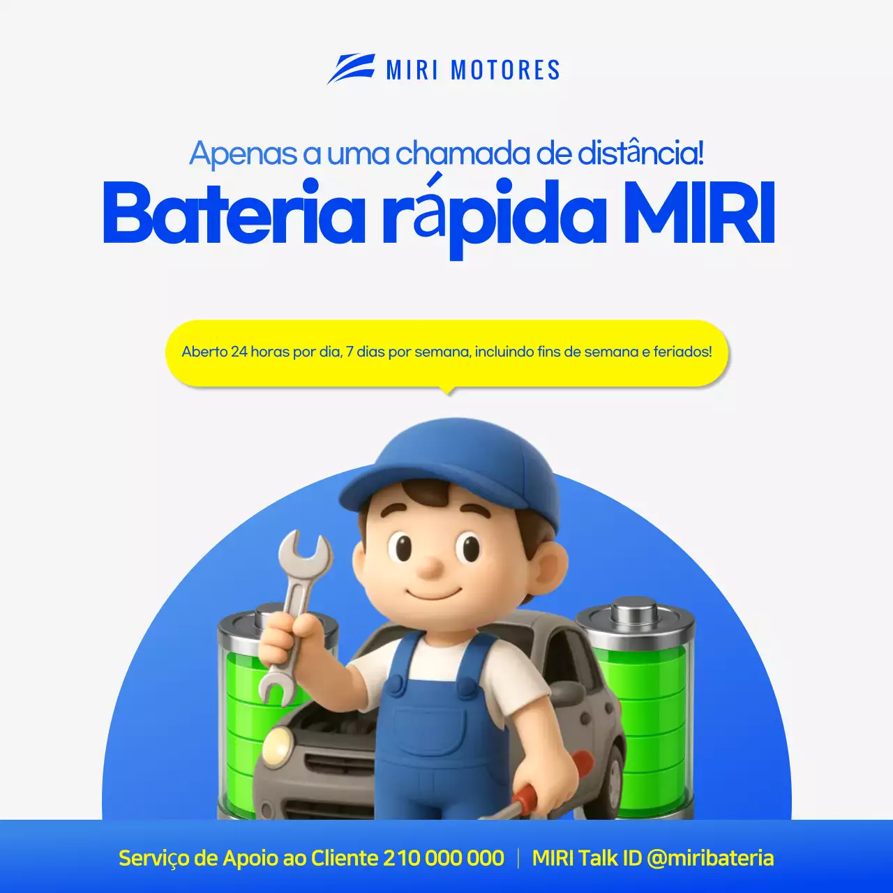 Anúncio de carro simples azul