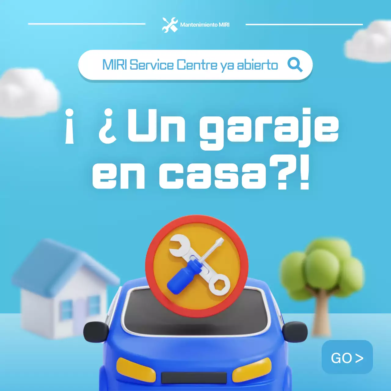 Promoción de servicio de coche sencillo Sky Blue