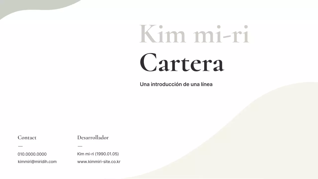 Información de la cartera minimalista beige