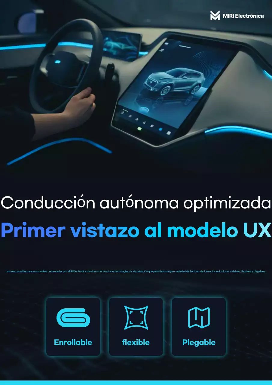 Promoción de la tecnología de vehículos autónomos modernos azules