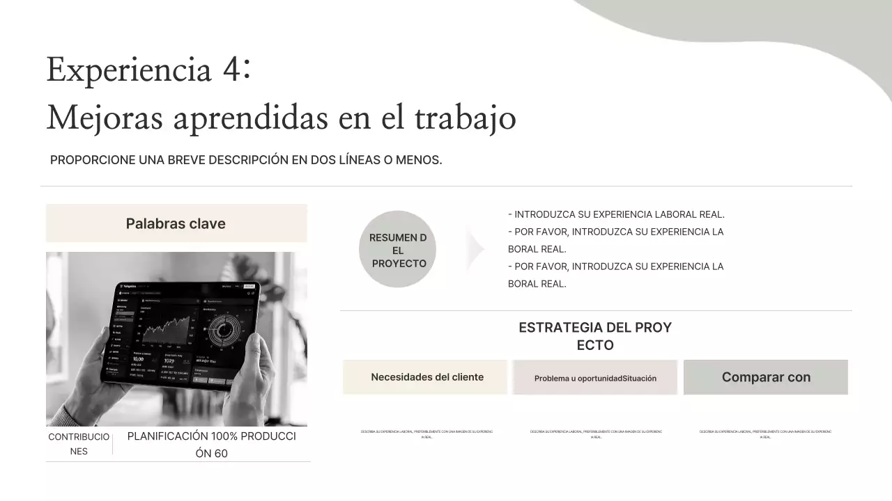 Información de la cartera minimalista beige