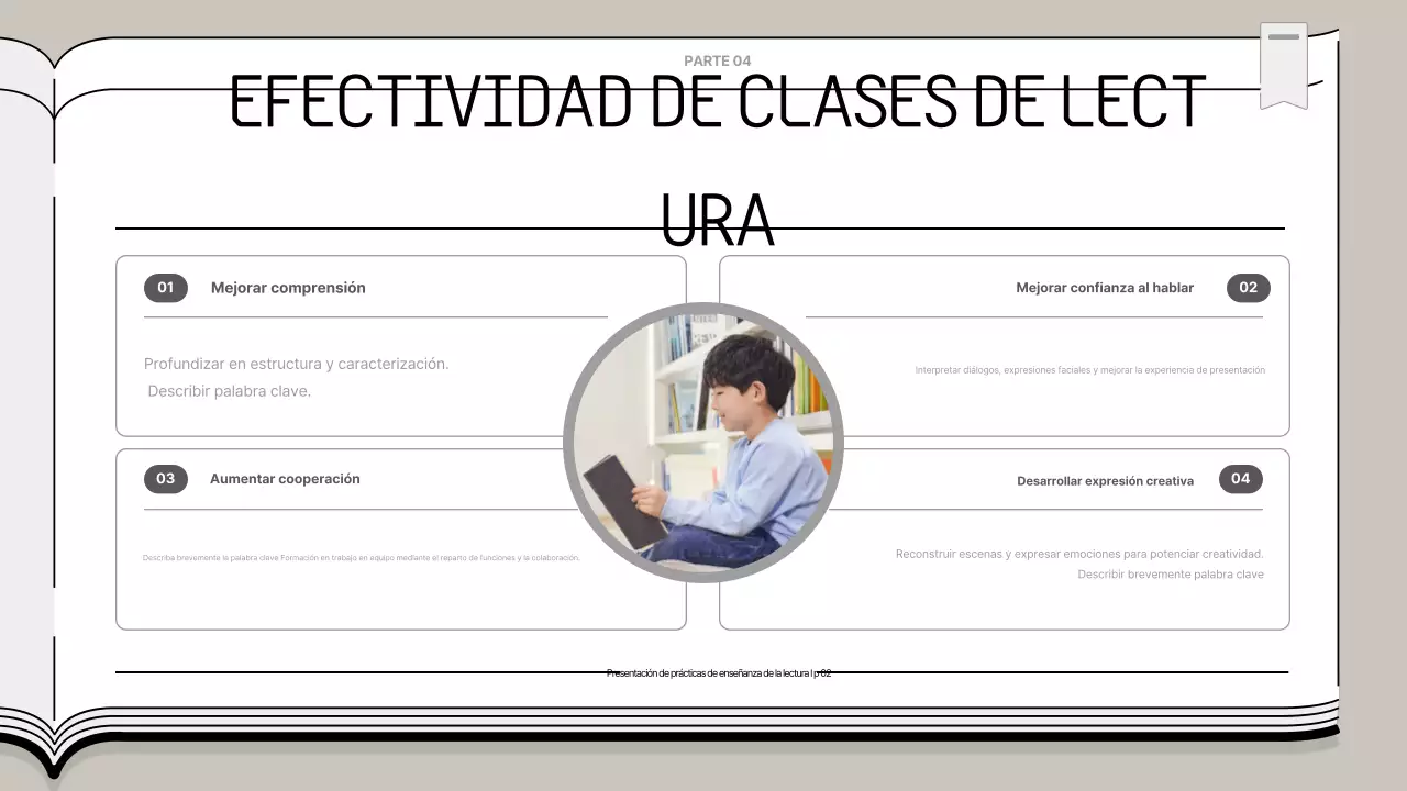 Presentación educativa sencilla en beige