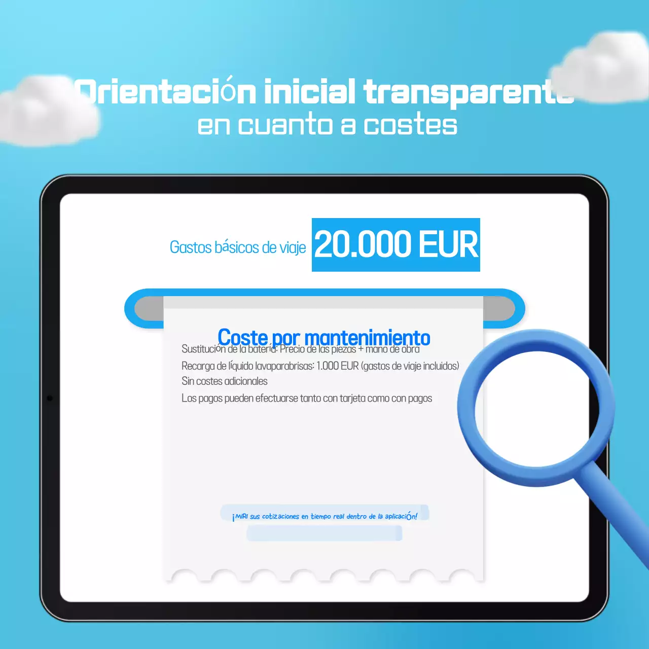 Promoción de servicio de coche sencillo Sky Blue