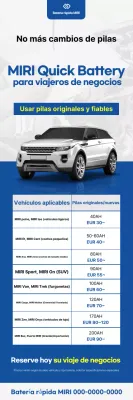 Anuncio de coche moderno azul