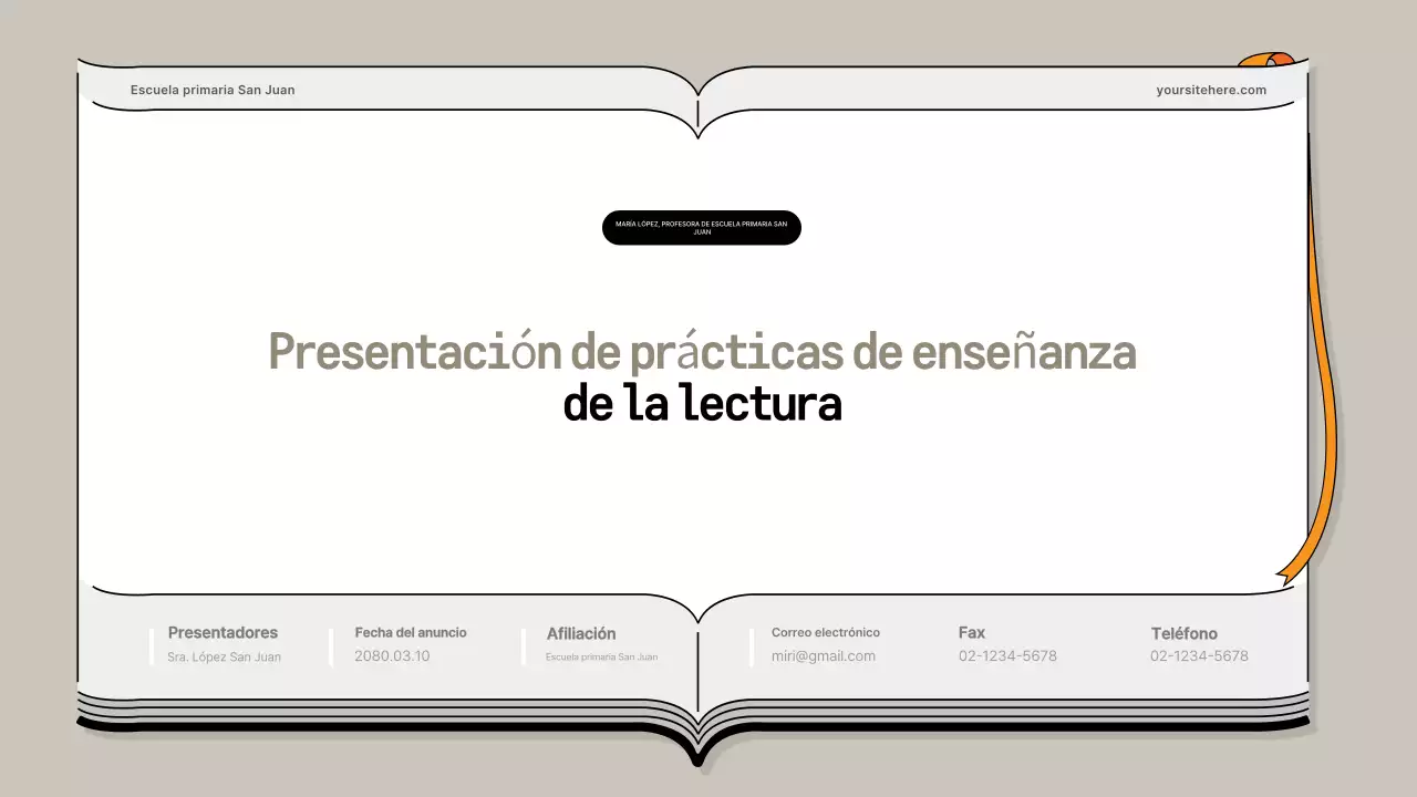 Presentación educativa sencilla en beige