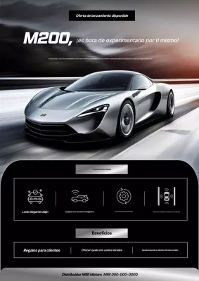 Anuncio de coche moderno gris