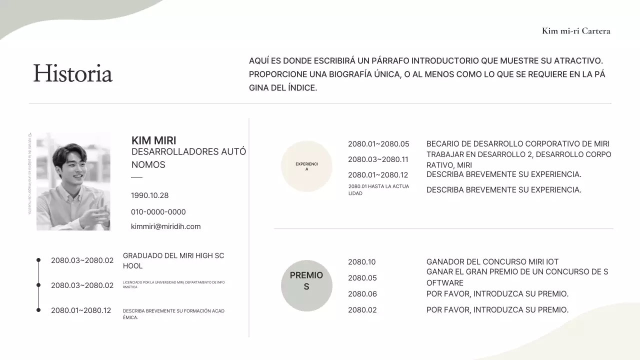 Información de la cartera minimalista beige