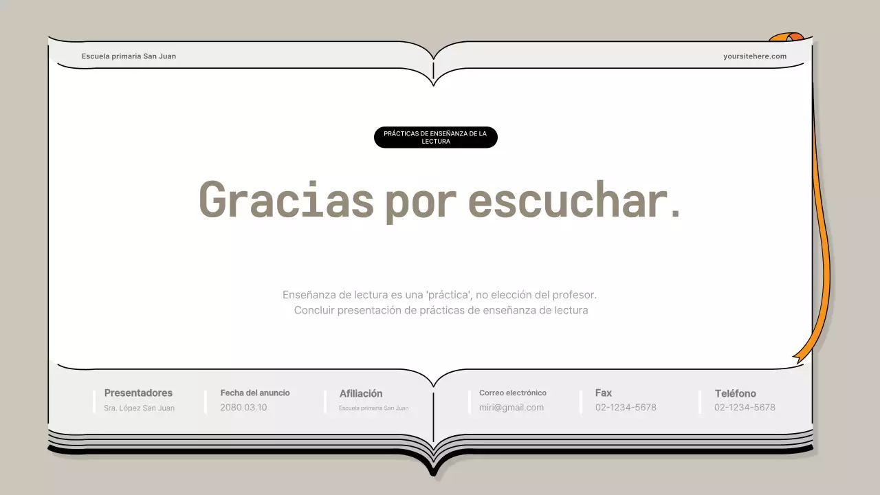 Presentación educativa sencilla en beige