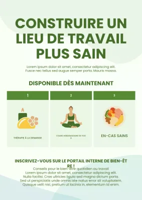 Affiche d'annonce de bien-être moderne et écologique